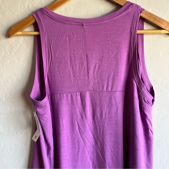 Time and Tru Women's Hi-Low Relaxed Fit Sleeveless Tank Top Purple Size M (8-10) - Picture 8 of 13